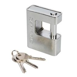 Cadenas Monobloc Blindé 80 mm – Sécurisé, Résistant aux Effractions – Protection Optimale - Silverline - gris 5060012965327_0