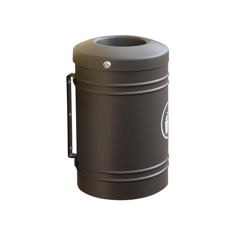 Corbeille Esterel 40 litres - Fixation murale ou sur poteaux - Réf : 208150.Gpro_0