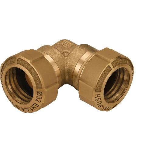 COUDE 90° POUR TUBE PE 32 MM - À SERRAGE EXTÉRIEUR - TOF PUSH OT EFFEBI