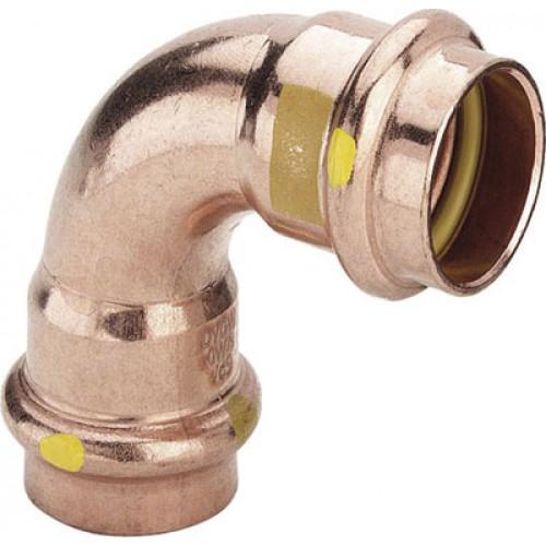 COUDE CUIVRE 90° FEMELLE / FEMELLE À SERTIR Ø 42 SPÉCIAL GAZ VIEGA