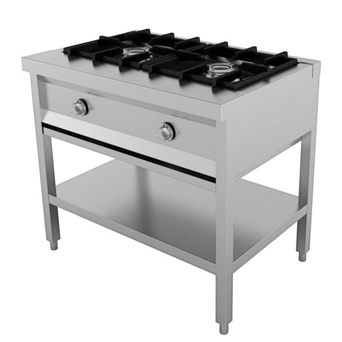 Cuisinière professionnelle 1 brûleur 6,5kW - 7003.0900 - sur pieds_0
