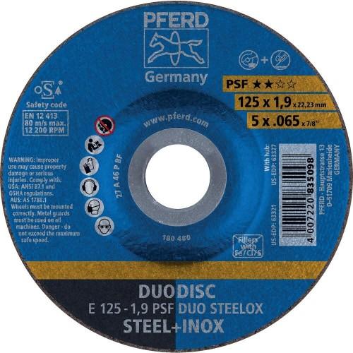 DISQUE À TRONÇONNER DÉPORTÉ UNIVERSEL ACIER ET INOX - 125X1,9MM - BOÎTE DE 10 PFERD