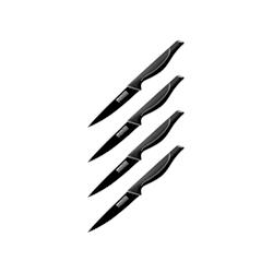 Ensemble de 4 Couteaux d'office 24 cm Nirosta Black Edition - noir 3176239932485_0