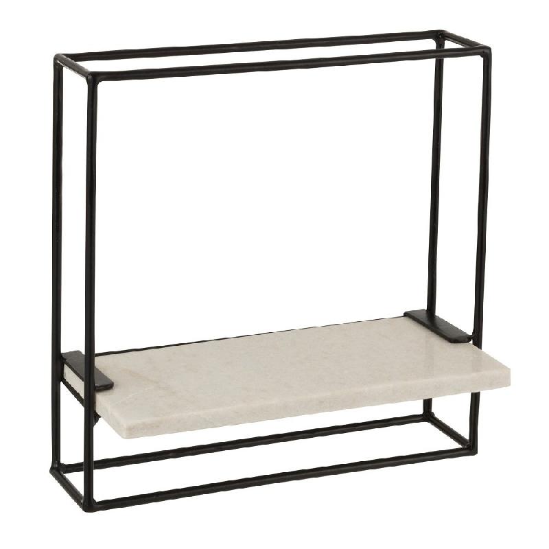 ÉTAGÈRE MURALE DESIGN PEVA MÉTAL NOIR 1 ÉTAGÈRE LARGEUR 35 CM_0