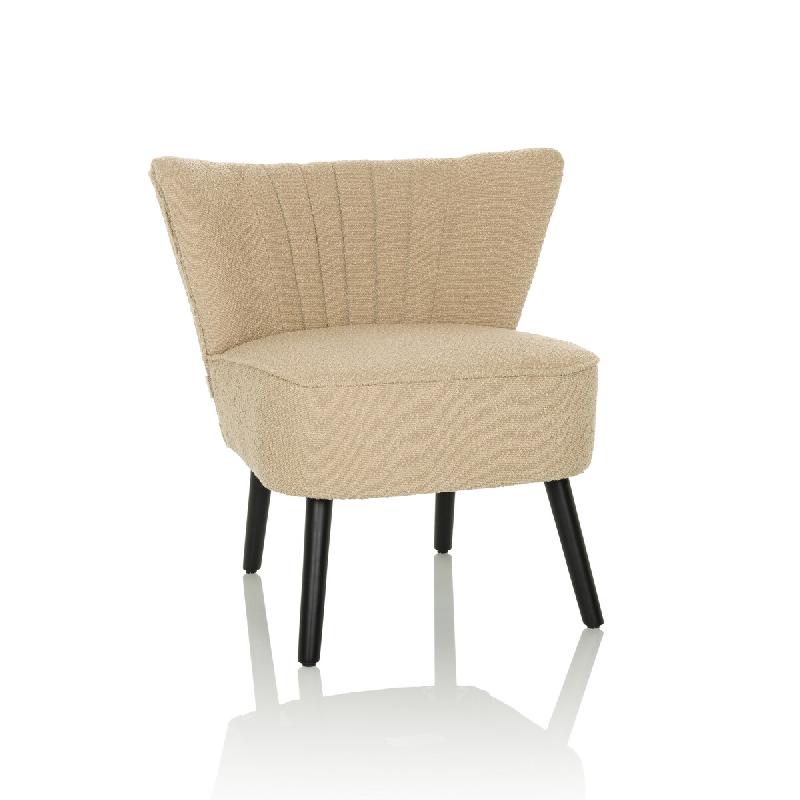 Fauteuil lounge / relax MANISO Tissu beige hjh LIVING - beige polyester 940004_0