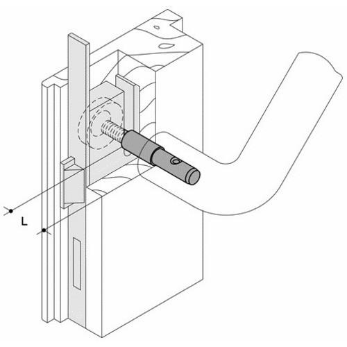FIXATION POUR POIGNÉE PORTE BATTANTE 111 ET 130 - BLANC 99 - BA4.40.50 HEWI
