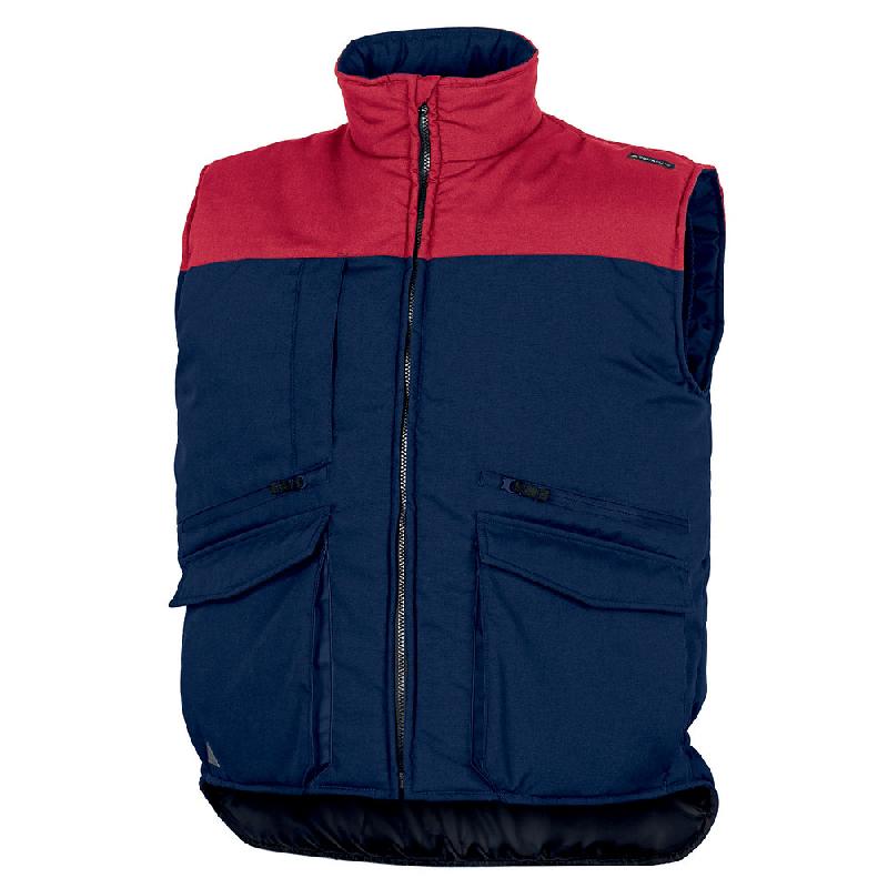 GILETS MULTIPOCHES MARINE ET ROUGE DELTA PLUS, TAILLE L