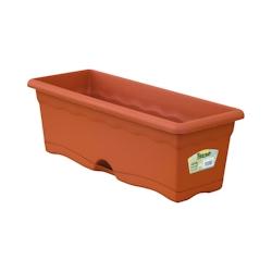 Jardinière Avec Plat Intégré Couleur Terracotta 50X20Cm - 8412524019956_0