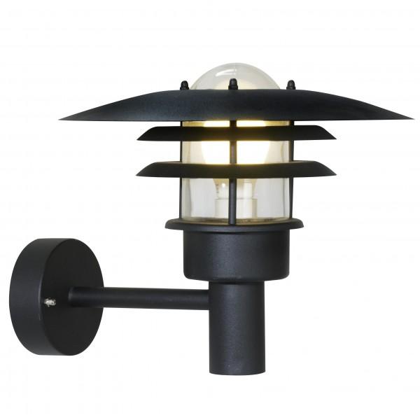 LØNSTRUP 32 APPLIQUE MURALE ACIER GALVANISÉ ET VERRE NOIR E27 - NORDLUX 71411003