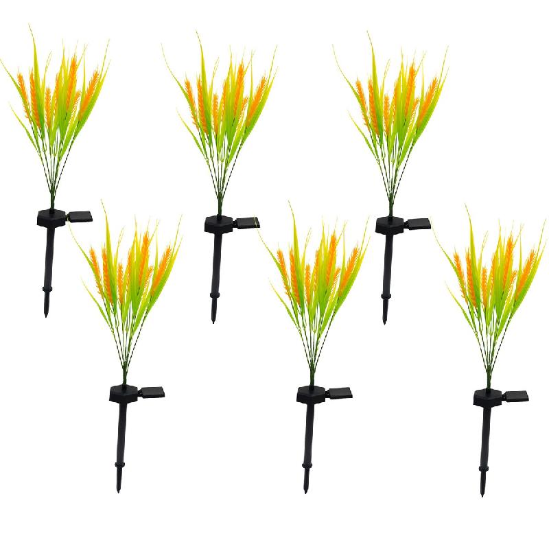 Lot de 6 Balises solaires plantes H58CM Vert Lumisky - vert 3666162011048_0