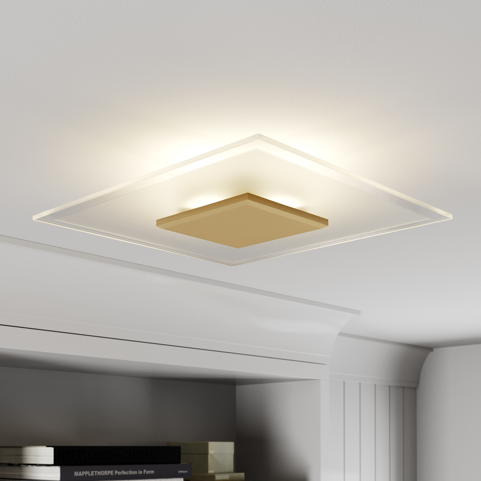 ROTHFELS LOLE PLAFONNIER LED, 39 CM, LAITON