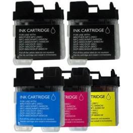 Pack jet d'encre compatible Brother MFC 290/490/790/990 (LC980/LC1100/LC61) - 2xBK 28ml + C/M/Y 19ml - Réf. 00691XPACKN_0