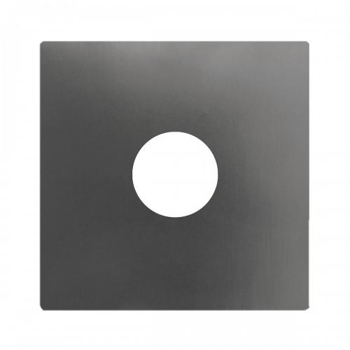 PAIRE DE ROSACES AFFLEURANTES CARRÉES EN INOX GRIS TITANIUM - SÉRIE EZ180Q - BEC-DE-CANE KARCHER DESIGN