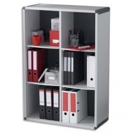PAPERFLOW BIBLIOTHEQUE MODULABLE 6 CASES GRIS/ANTHRACITE