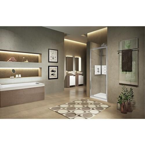 PAROI DE DOUCHE PIVOTANTE ET RÉVERSIBLE - 5 MM - LUNES 2.0 G 90 À 120 SILVER NOVELLINI