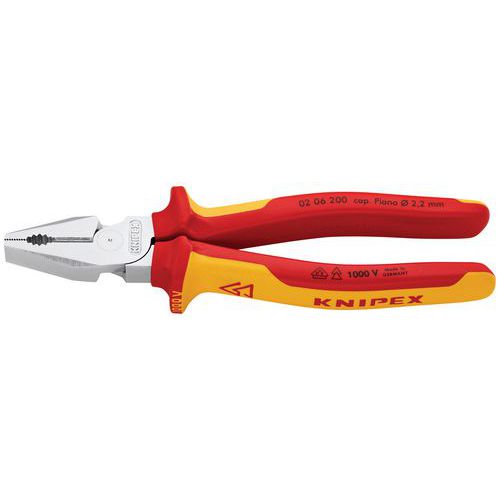 PINCE À FORTE DÉMULTIPLICATION 200MM - CHROMÉE - ISOLÉE 1000V - KNIPEX