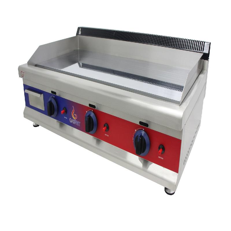 Plancha à gaz au chrome dur en acier inoxydable avec plaque de 16 mm 365 x 950 x 575 mm | Gasfrit - inox GF013C_0