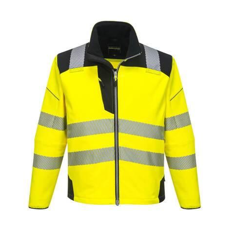 PORTWEST T402 SOFTSHELL HAUTE-VISIBILITÉ PW3 JAUNE/NOIR - TAILLE XS