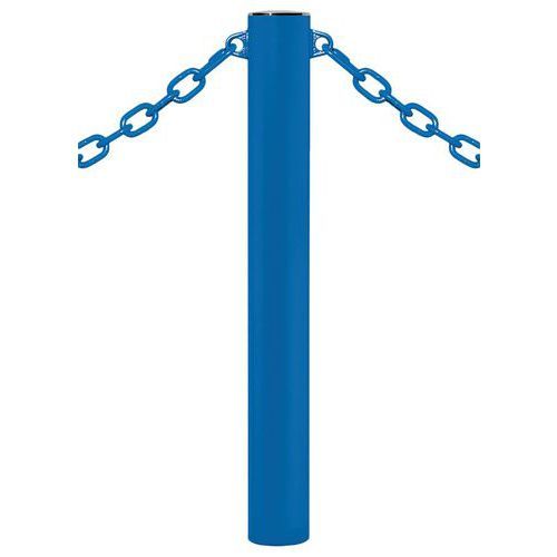 POTELET PROVINCE Ø114 MM CHAINES 2 ANNEAUX INOX BLEU 5010 - PROCITY