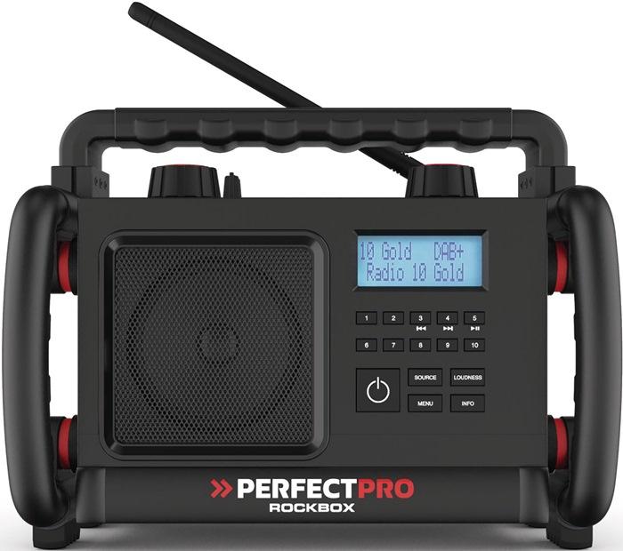 Radio de chantier Rockbox 11,1 V - 230 V PerfectPro avec Bluetooth, DAB+ et haut-parleur 10 W_0