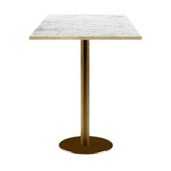 Restootab - Mange-debout 60x60cm Rome bistrot marbre veiné - blanc TB-ROMFF2-6060M-CALAC-LAI_0