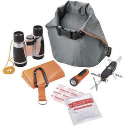 Set outdoor étanche de Crossing - Étui imperméable avec jumelles 4x30, couteau 14 fonctions et accessoires_0