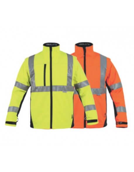 Softshell haute visibilité Himalaya - SOF0012 - Normée EN471, coupe-vent et imperméable, avec manches amovibles_0