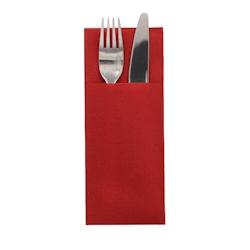 Starpak Pochettes à couverts, airlaid pliage 1/8 40 cm x 33 cm bordeaux pack 480 - rouge textile 86763_0