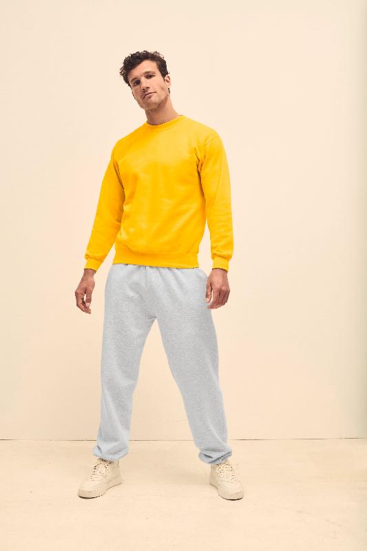 Sweat-shirt col rond Classic (62-202-0) - Réf: SC163 - Fruit of the Loom - 80% coton / 20% polyester - Disponible en 3XL et 4XL, couleur White_0