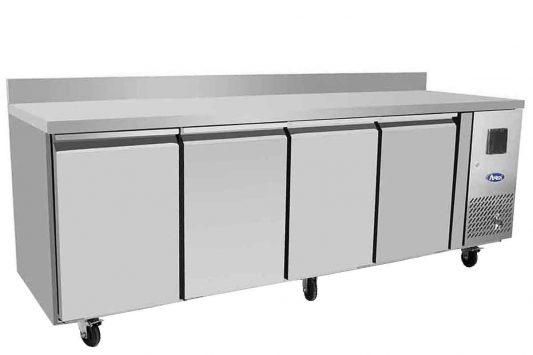 Table réfrigérée gn1/1 positive tropicalisée 4 portes avec dosseret - PEPF3442GR-SB_0