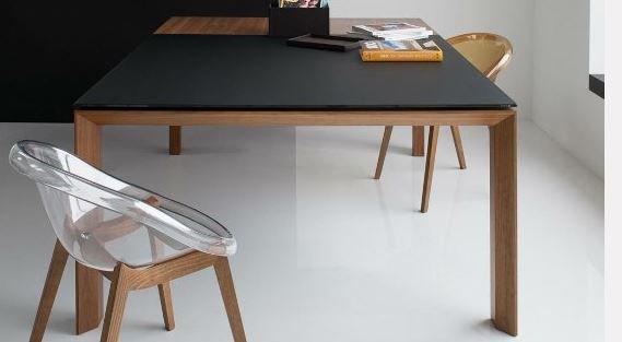 Calligaris Table Repas Extensible Sigma Glass 140x140 En Verre