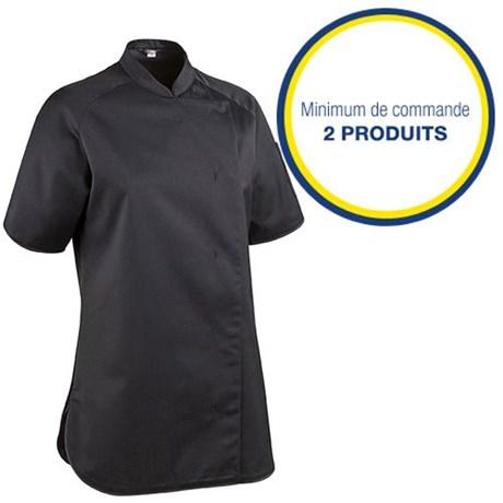 VESTE DE CUISINE MANCHES COURTES FEMME NOIR KOHANA T.XL