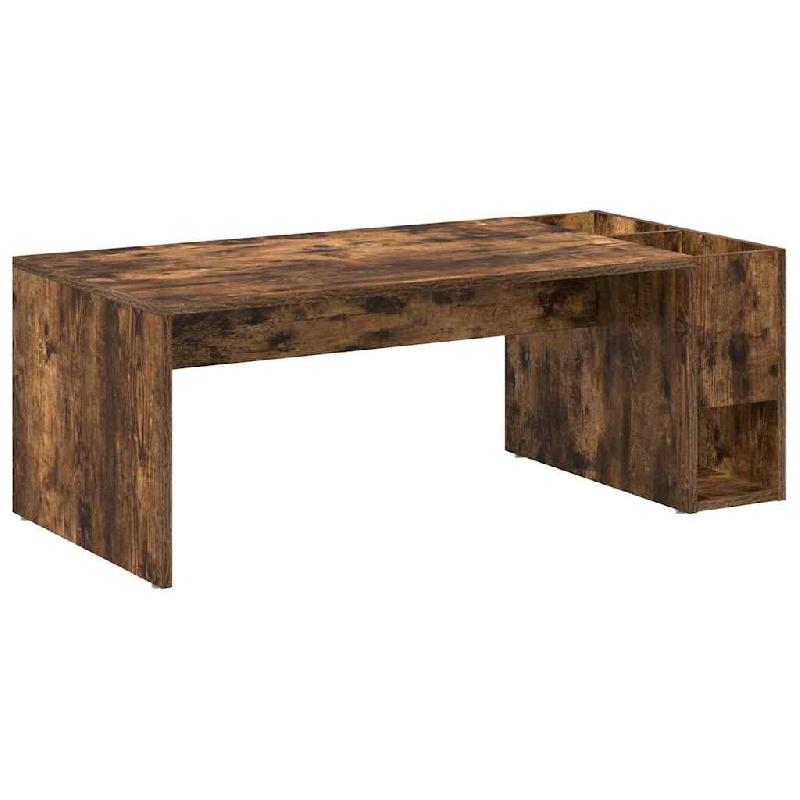 VidaXL Table basse Chêne fumé 101,5 x 50 x 37 cm Bois d'ingénierie Modèle Helios Compact - 891196_0