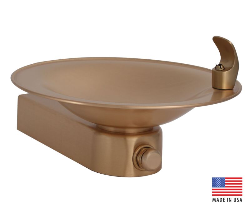 107-14 - Fontaine à boire en bronze massif - Filtrine Manufacturing Company - finition satin_0