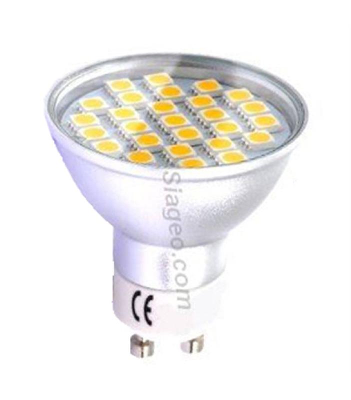 AMPOULE LED GU10 27 SMD5050 4W 280LM (ÉQUIV 31W) BLANC FROID 150° HIPOW