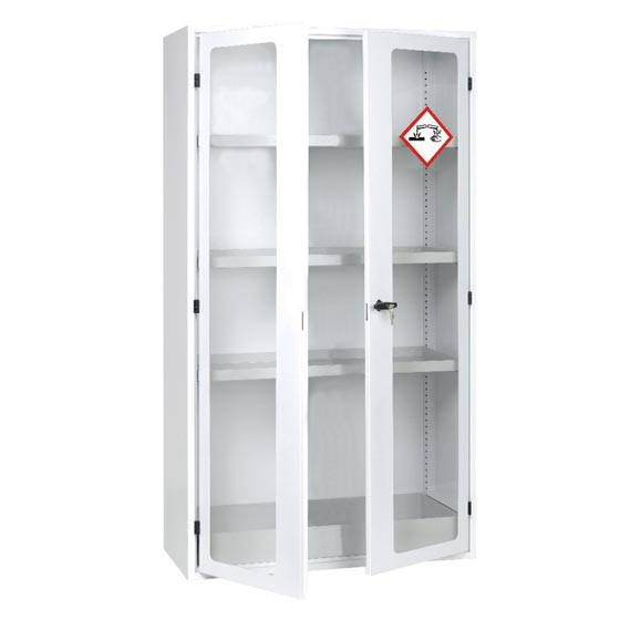Armoire de sécurité passive toute largeur POLYPASS avec 2 portes vitrées - 1100 x 500 x h 1950 - BIOLAB_0