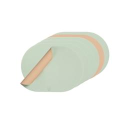 Bjorn Set de table ovale réversible - 6 pièces - Cuir recyclé rose pâle et vert pâle - multicolore 3701488308301_0