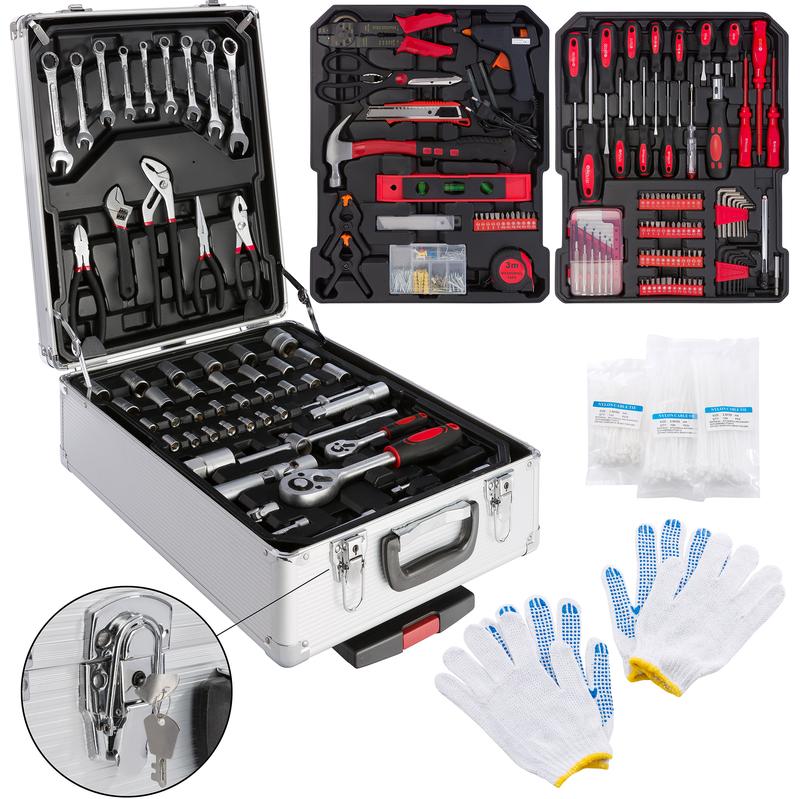 Boîte à outils 213 pièces Boîte à outils Coffret à outils Set à outils