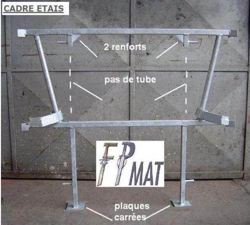 Cadre et étai - Dimensions 1m20x1m - Croisillon 1mx1m60x2m10 - Tour complète avec 6 étais possible_0