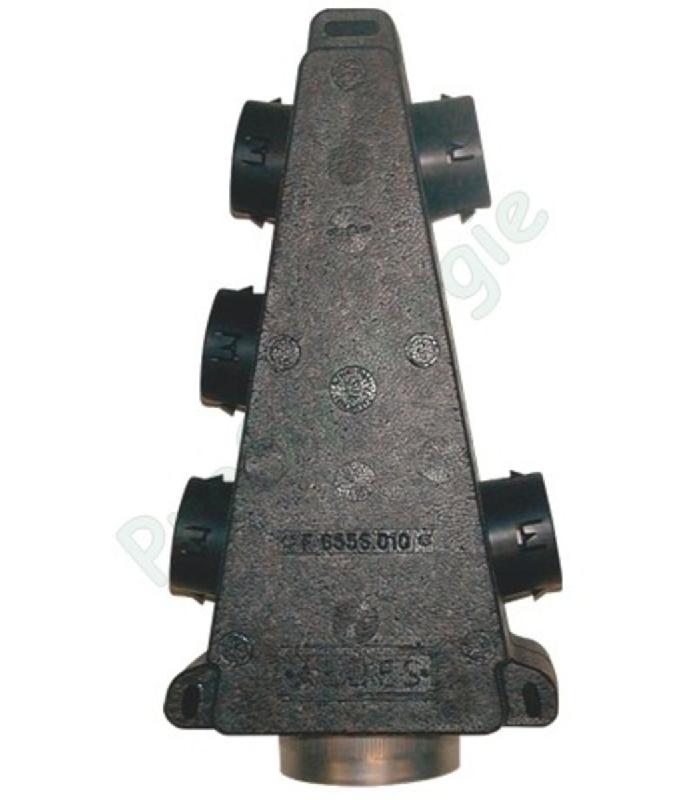 CAISSON RÉPARTITEUR TRIANGULAIRE VMC ISOLÉ Ø125 + 6X80