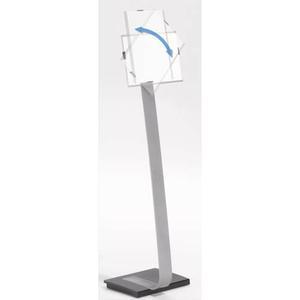 Durable stand infosign a4 portrait ou paysage sur pied - hauteur max : 118 cm - argent métallisé_0