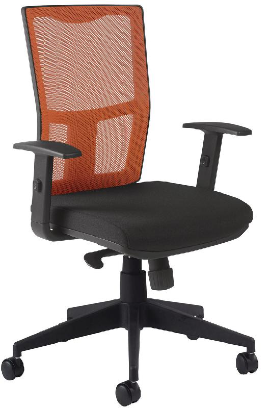 FAUTEUIL BUREAU RITZ ACCOUDOIRS RÉGLABLES DOSSIER RÉSILLE COLORIS CORAIL - MANUTAN COLLECTIVITÉS