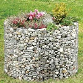 Gabions décoratifs rond parterre d 146/126 h 80 cm_0