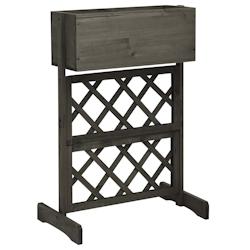 Helloshop26 - Jardinière à treillis de jardin gris 45 x 30 x 74 cm bois de sapin 02_0000874 - 3000072091538_0