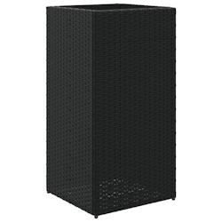 Helloshop26 - Jardinière bac lit surélevé plantes fleurs terrasse jardin 40 x 40 x 80 cm résine tressée noir 02_0037588 - 3000217859559_0
