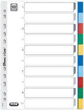 INTERCALAIRES EN PLASTIQUE, UNI, ONGLETS COLORÉS - LOT DE 6