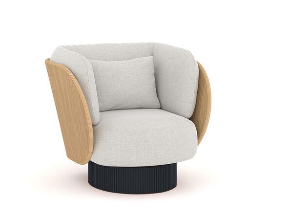 Fauteuil Dune Punt avec base pivotante et tissu personnalisable_0