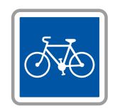 Panneau de signalisation indication - Piste cyclable conseillée et réservée aux cycles à deux ou trois roues - C113_0