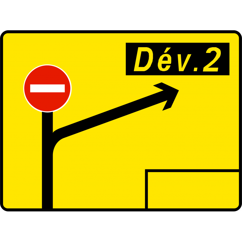 Panneau de voirie temporaire KD42A ex2 - Présignalisation de déviation - WP Signalisation_0