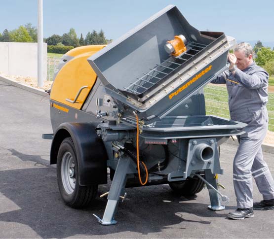 Pompe à béton Putzmeister P 718 - débit max. 18 m3/h, pression max. 70 bar, moteur Diesel Deutz 34,5 kW_0
